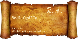 Redl Agád névjegykártya